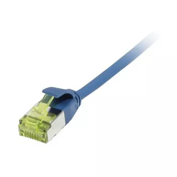 Cabo de rede RJ45, CAT6A 500MHz, 0,15m, azul, U/FTP, cabo redondo Slimline d=3,8mm, TPE/LSZH (Superflex), AWG32, com cabo bruto Cat.7, Synergy 21 (S217330V3)