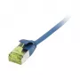 Cabo de rede RJ45, CAT6A 500MHz, 0,15m, azul, U/FTP, cabo redondo Slimline d=3,8mm, TPE/LSZH (Superflex), AWG32, com cabo bruto Cat.7, Synergy 21 (S217330V3)