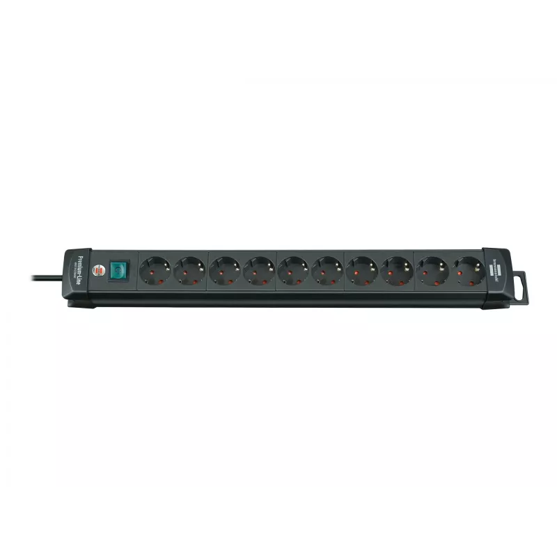 Extensão elétrica Brennenstuhl 1951100100 3 m 10 tomadas interior preta