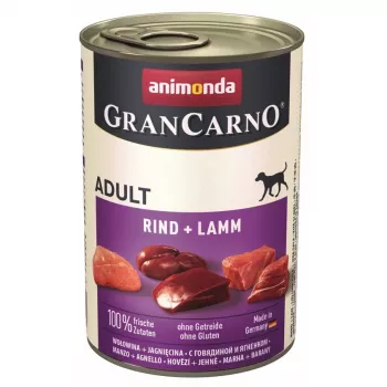 ANIMONDA GranCarno Adult Vaca e Borrego - comida húmida para cães - 400 g