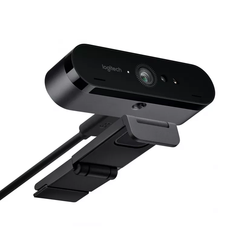 Logitech BRIO 4K Ultra HD Pro webcam 960-001106, 4096x2160, HDR, RightLight 3, zoom digital 5x, focagem automática, USB 3.0 (USB-C), preta