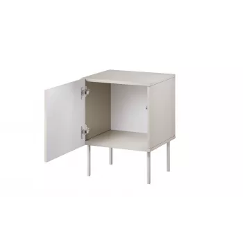 Mesa de cabeceira Cama Meble ISLA 44,5x40x59 cm cashmere mate, MDF e aglomerado, conjunto de 2