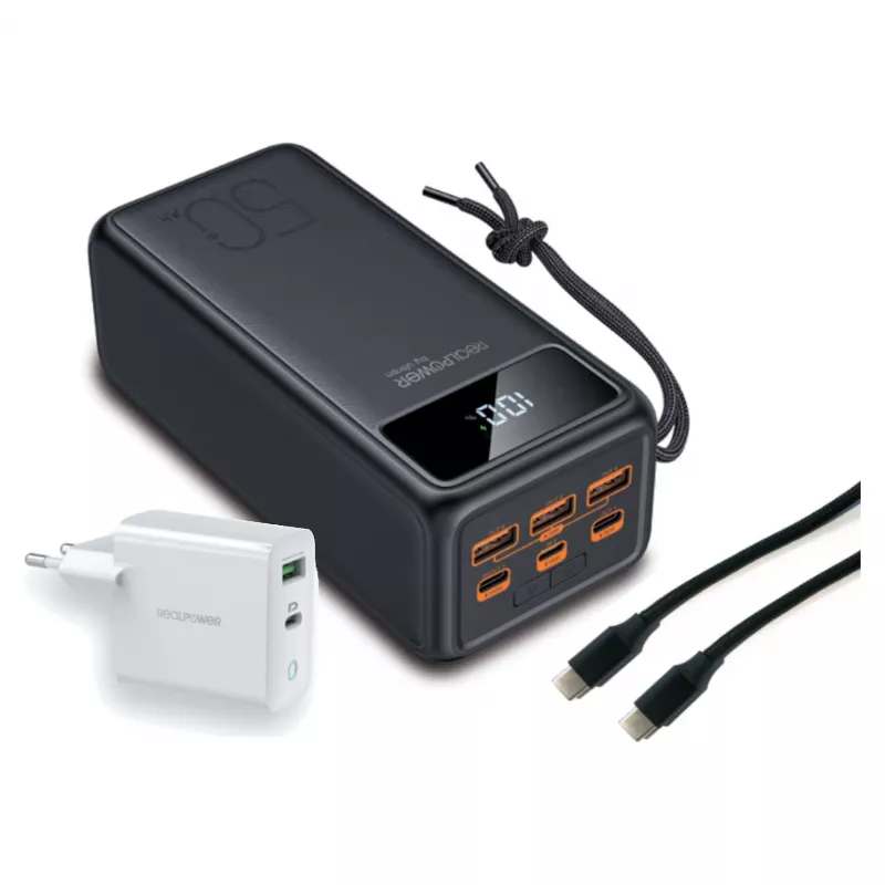 Bateria portátil RealPower PB-56000 PD PRO 56000 mAh