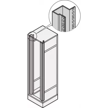 Schroff 19PANEL/SLIDE Mount 38U zinco (2X) - 38 U (22117356)