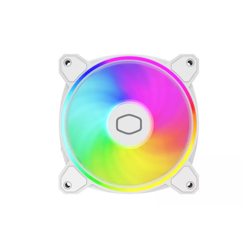 Cooler Master MasterFan MF120 Halo2 White Edition MFL-B2DW-21NP2-R2 ventoinha de caixa ARGB de 120 mm, 27 dB, 51,88 CFM, branca
