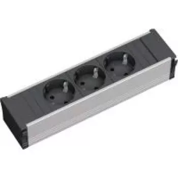 Régua de tomadas Bachmann 333.1007 interior 3 tomadas AC preto cinzento