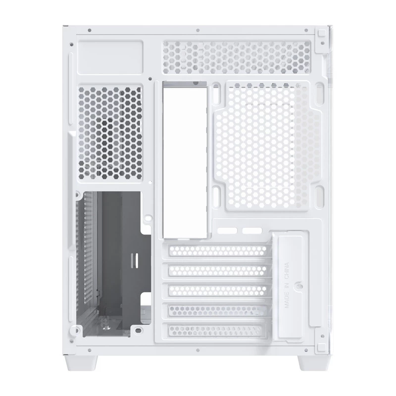 Caixa de computador DarkFlash B275 (branca) Mid-Tower compatível com ATX, I/O frontal, vidro temperado