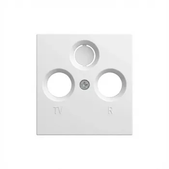 GIRA System 55 tampa para tomada de antena coaxial 0869 27, branco puro acetinado mate