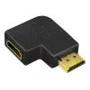 Adaptador de ligação HDMI LOGILINK AH0008 — HDMI para HDMI, preto, contactos dourados