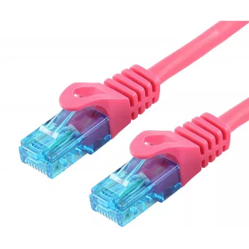 Cabo de rede LOGON TCU55U100M Cat5e U/UTP 10 m magenta RJ-45 macho para RJ-45 macho
