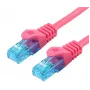 Cabo de rede LOGON TCU55U100M Cat5e U/UTP 10 m magenta RJ-45 macho para RJ-45 macho