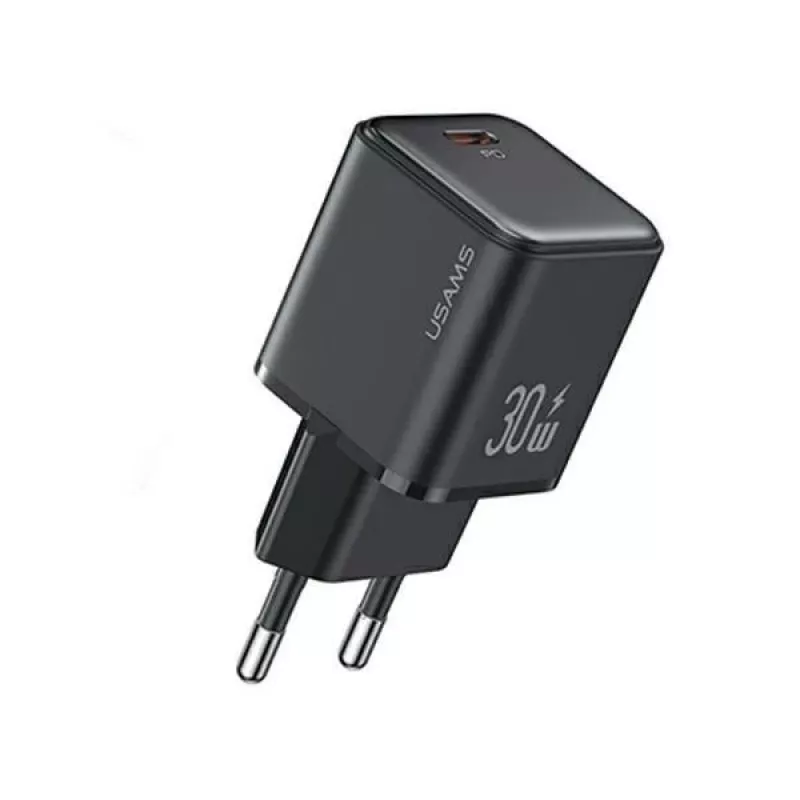 usams carregador USB-C PD 3.0 CC186TC01 30W carregamento rápido, preto