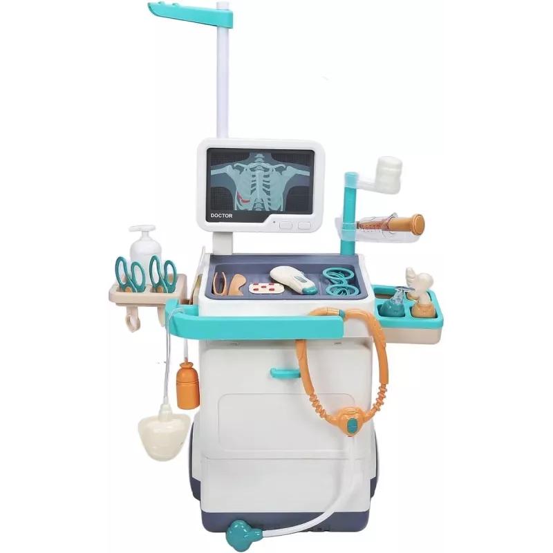Extralink Toys conjunto de médico interativo, carrinho médico grande brinquedo
