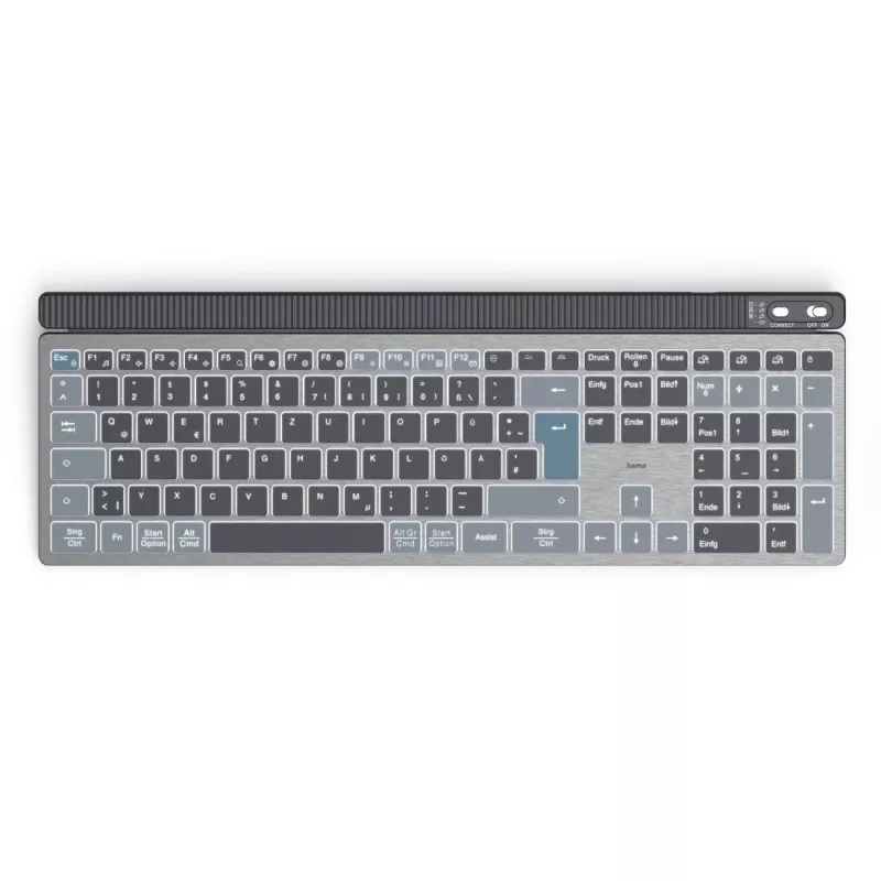 Conjunto de teclado e rato multi-dispositivo sem fios HAMA WKM-750 — preto, conectividade sem fios