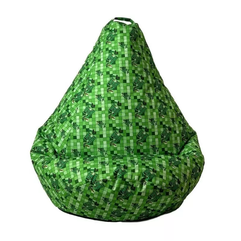 Pufe saco Sako estampa de pera Minecraft L 105 x 80 cm