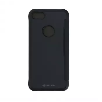 Capa tipo carteira Tellur para iPhone 8 — pele sintética, preto, com espelho