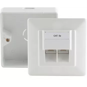 Tomada de rede RJ-45 branca ShiverPeaks BS74251-SET