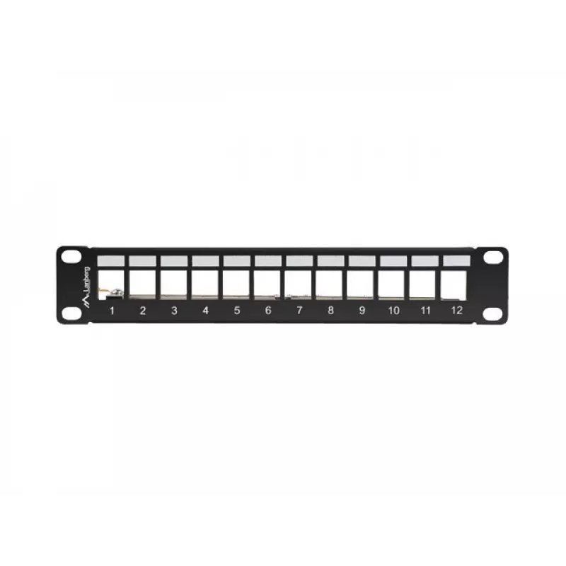 Patch panel LANBERG PPKS-9212-B 12 portas 1U 10 polegadas FTP