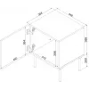 Conjunto de mesas de cabeceira 2 unid. Cama Meble ISLA 44,5×40×59 cm preto mate MDF/aglomerado