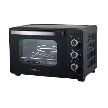 Mini-forno ESPERANZA EKO006N – forno de bancada elétrico compacto de 25 L, 1600 W, convecção, botões rotativos