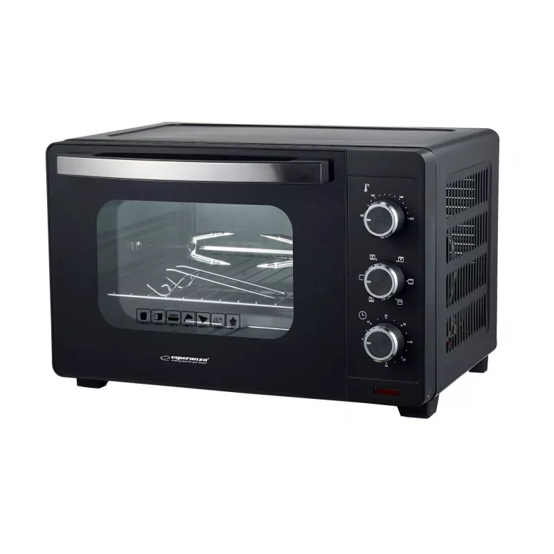 Mini-forno ESPERANZA EKO006N – forno de bancada elétrico compacto de 25 L, 1600 W, convecção, botões rotativos