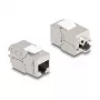 Módulo Keystone DeLOCK RJ45 fêmea para LSA Cat.6A fino sem ferramentas