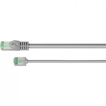 Cabo de rede CAT 8.1 Ultra-Flexível Goobay fino U/FTP cinzento - ficha extra-curta 99,9% (74349)