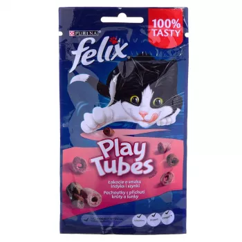 Felix Play Tubes peru e presunto 50 g – petiscos secos para gatos