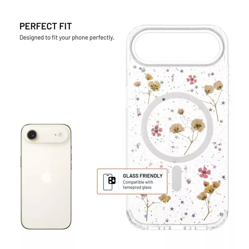 Capa traseira FIXED para Apple iPhone Air – TPU, compatível com MagBloom, Blush Plum