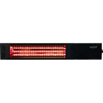 Aquecedor infravermelhos SUNRED RDS-15W-B Fortuna Wall 1500 W, preto, IP55, montagem na parede