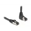 Cabo de rede DeLOCK RJ45 Cat.8.1 90° angular para cima / reto 1 m preto