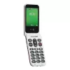Telemóvel Doro Leva E22, 2,8 polegadas (7,11 cm) ecrã, Single SIM, câmara 0,3 MP, 1150 mAh, 127,8 g, vermelho/branco