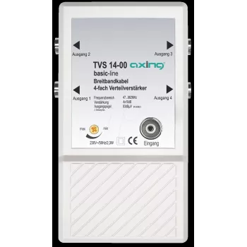 Amplificador de sinal de TV Axing TVS014001 conector IEC alimentação AC 3W
