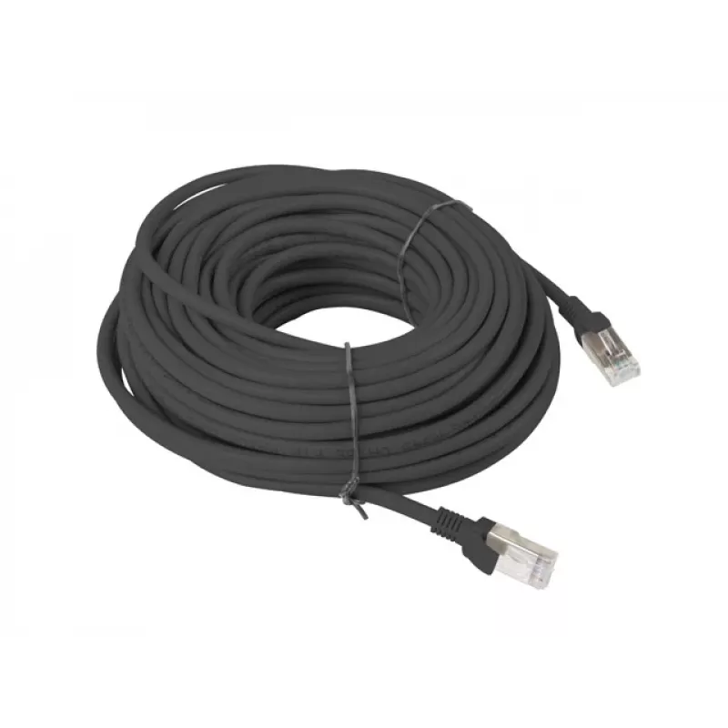 Cabo de rede LANBERG RJ-45 Cat5e PCU5-10CC-2000-BK, 20 m, U/UTP, condutor CCA, bainha PVC, preto