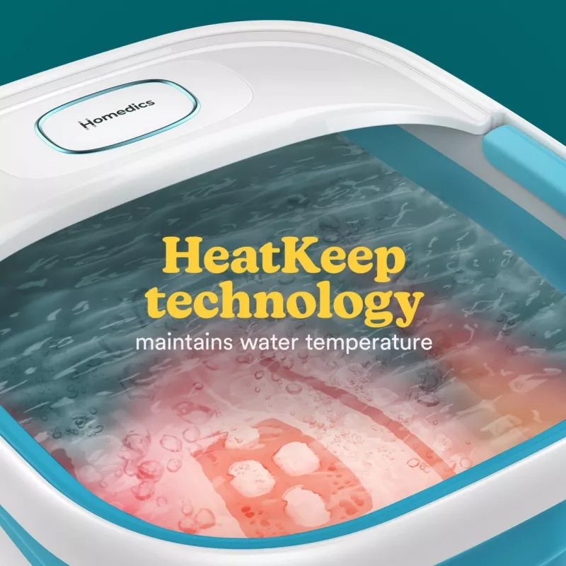 Banho de pés HoMedics FB-70BL-EB – banho de pés compacto dobrável para uso doméstico
