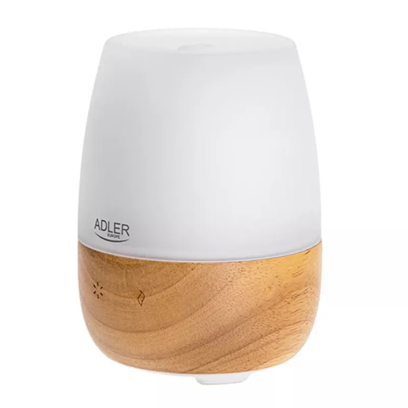 Difusor de aromas Adler AD 7967 — ultrassónico, para espaços até 25 m², castanho/branco