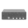 Switch KVM Digitus DS-12883 4 Portas Dual Display 4K HDMI USB