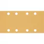 Folhas de lixa Bosch 93x186 mm K80, 50 unidades, 8 furos, para madeira e verniz (Expert)