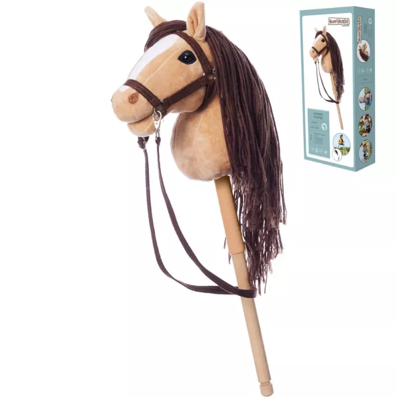 Cavalo de pau HOPPIHORSE Hobby Horse A4 bege