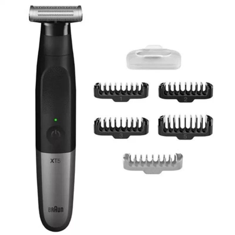 castanho | Máquina de cortar cabelo híbrida, barba e corpo | Série XT5100 X | Autonomia (máx.) 60 min. | Molhado e seco | preto