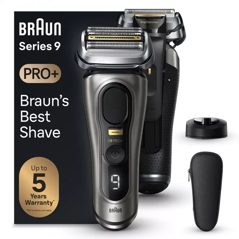 Máquina de barbear elétrica Braun Series 9 Pro+ 9515s - húmida e seca, metallic