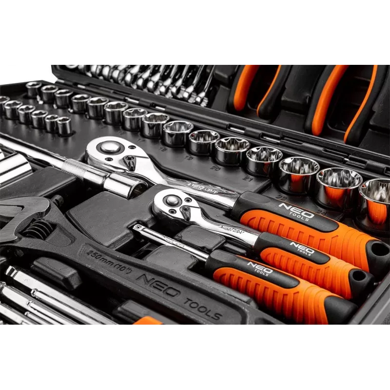 NEO tools 08-945 conjunto de chaves de caixa 1/4 1/2 polegadas versátil e durável