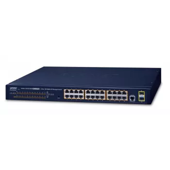 PLANET GS-4210-24P2S - Switch - Gerido - 24 x 10/100/1000 (PoE+) + 2 x Gigabit SFP - Montagem em rack - PoE+ (GS-4210-24P2S)