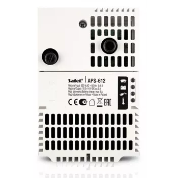 Fonte de alimentação Satel APS-612 com fios 265 V branco 122 mm x 84 mm x 78 mm