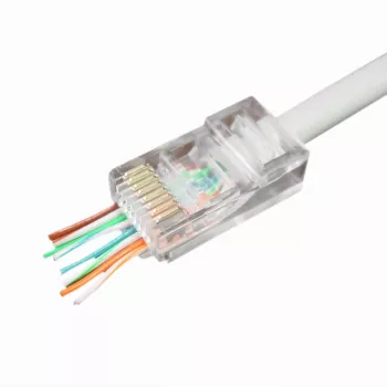 Conector de fios Gembird LC-PTU-01/100 8P8C RJ45 transparente