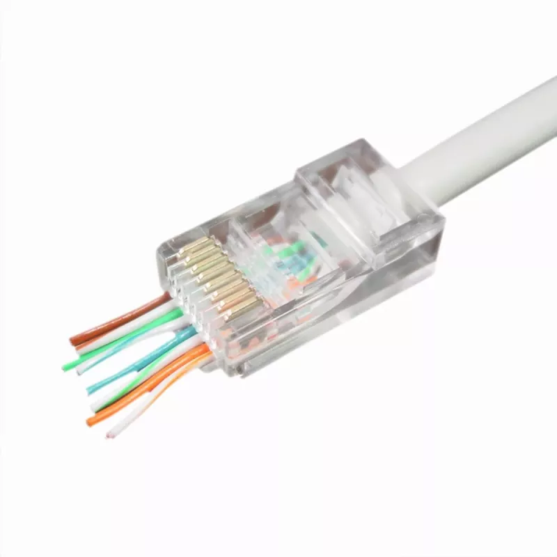 Conector de fios Gembird LC-PTU-01/100 8P8C RJ45 transparente