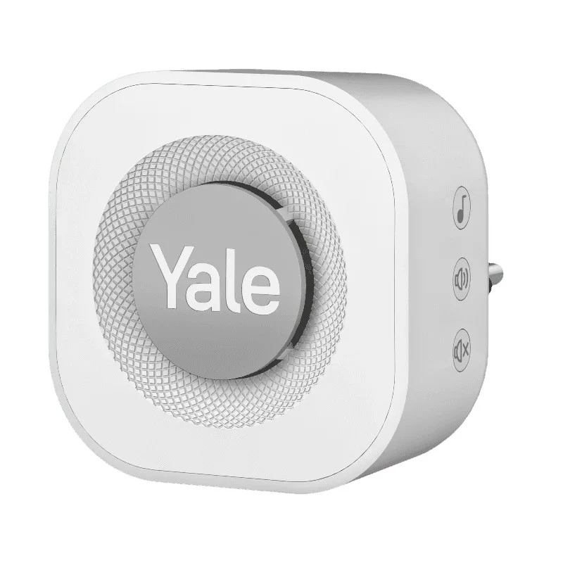 Campainha Yale gongo cinzento, branco