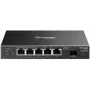 Switch de rede TP‑LINK SG2206MP L2 Gigabit Ethernet PoE 5 portas (5x Gigabit, 1x SFP, PoE+ 4 portas, orçamento 63W)