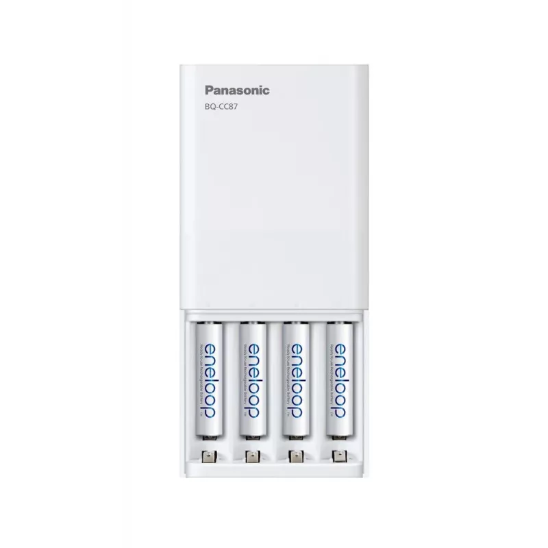 Carregador USB PANASONIC Eneloop Smartplus BQ-CC87 + 4x AA 2000 mAh (K-KJ87MCD40USB)