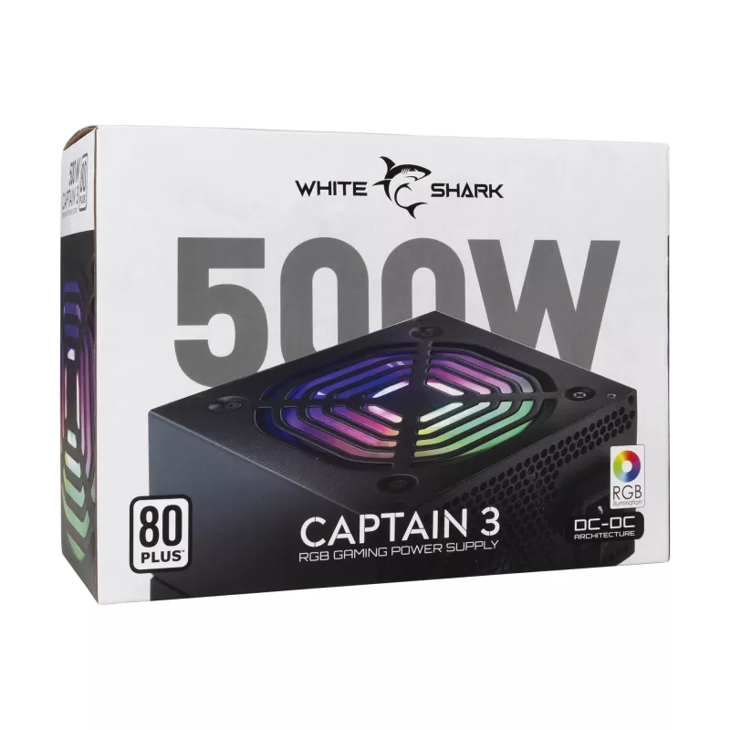Fonte de alimentação White Shark GPSU-W500F Captain 3 500W